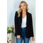 Being The Boss Long Sleeve Solid Woven Blazer (Multiple Color Options)