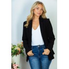 Being The Boss Long Sleeve Solid Woven Blazer (Multiple Color Options)