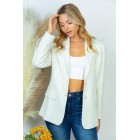 Being The Boss Long Sleeve Solid Woven Blazer (Multiple Color Options)