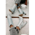 Perfectly Glam Rhinestone Booties (Silver)