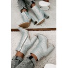 Perfectly Glam Rhinestone Booties (Silver)