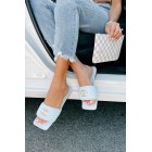 Chic Moments Quilted Sandal (Blue)