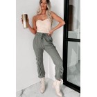 Catch Me Up Ruched Joggers (Olive)