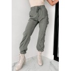 Catch Me Up Ruched Joggers (Olive)