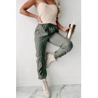 Catch Me Up Ruched Joggers (Olive)