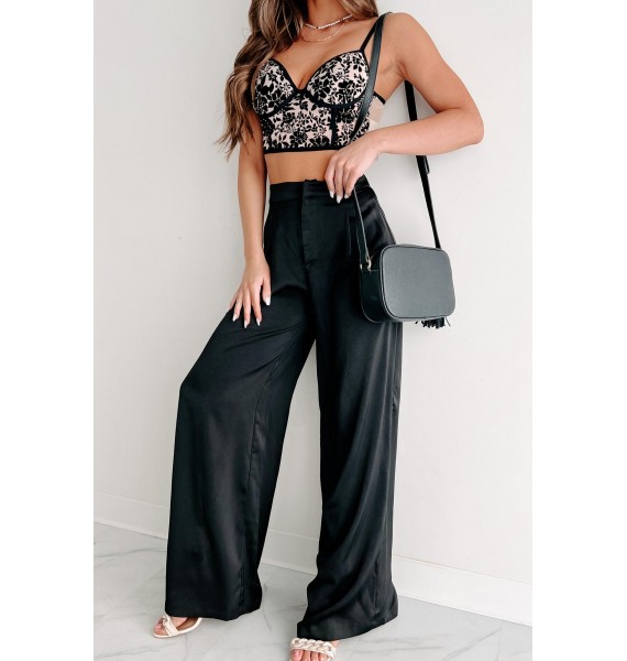 Sophistication At It's Finest Wide Leg Pant (Black)