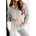 Carried Away With Comfort Two Piece Jogger Set (Grey)