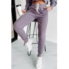 Comfortably Cool Zip-Front Crop Hoodie & Jogger Set (Dusty Purple)