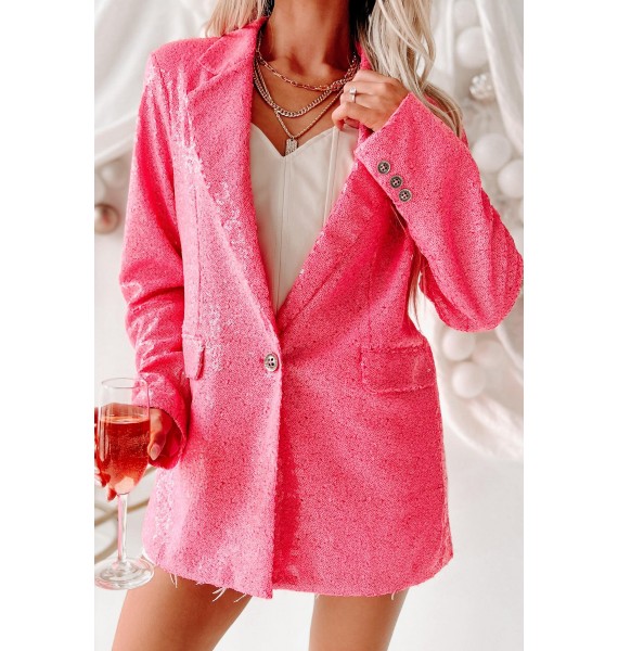 Let's Go Party Sequin Blazer (Pink)