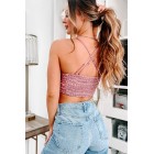 Cali Dreaming Crochet Lace Crop Top (Mauve)