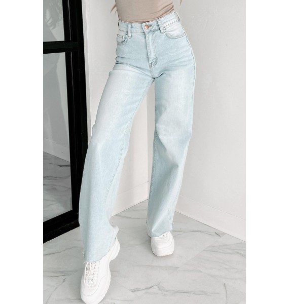 Building A Legacy High Waisted Wide Leg Jeans (Light Stone)