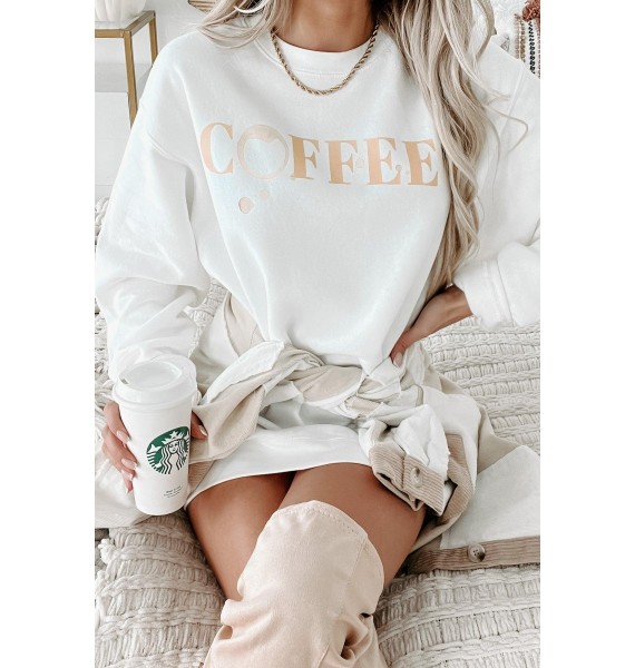 Coffee Helps Graphic - Multiple Shirt Options (White) - Print On Demand