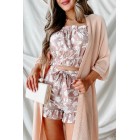 Getting Ahead Dolman Sleeve Open Front Cardigan (Apricot)