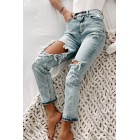 Bonita High Rise Distressed Boyfriend Jeans (Light)