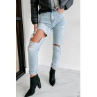 Bonita High Rise Distressed Boyfriend Jeans (Light)