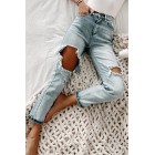 Bonita High Rise Distressed Boyfriend Jeans (Light)