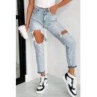 Bonita High Rise Distressed Boyfriend Jeans (Light)