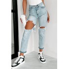 Bonita High Rise Distressed Boyfriend Jeans (Light)