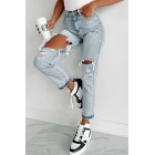 Bonita High Rise Distressed Boyfriend Jeans (Light)