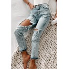 Bonita High Rise Distressed Boyfriend Jeans (Light)