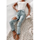 Bonita High Rise Distressed Boyfriend Jeans (Light)