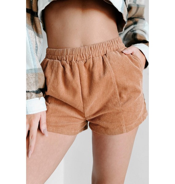 Acceptable Compromise Corduroy Shorts (Brown Sugar)
