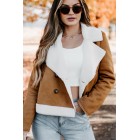 Western Sunsets Faux Shearling Jacket (Camel)