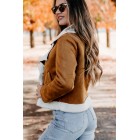 Western Sunsets Faux Shearling Jacket (Camel)