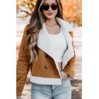 Western Sunsets Faux Shearling Jacket (Camel)