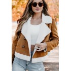 Western Sunsets Faux Shearling Jacket (Camel)