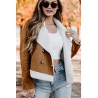 Western Sunsets Faux Shearling Jacket (Camel)