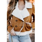 Western Sunsets Faux Shearling Jacket (Camel)