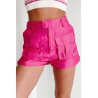 Confident Energy Cargo Pocket Shorts (Hot Pink)