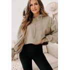 Crop Hoodie (Khaki)