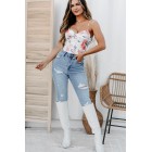 Fascinated By You Padded Floral Bodysuit (White)