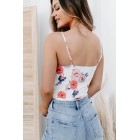 Fascinated By You Padded Floral Bodysuit (White)