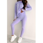 Crunch Time High Waisted Full-Length Leggings (Lavender)