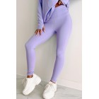 Crunch Time High Waisted Full-Length Leggings (Lavender)