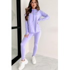 Crunch Time High Waisted Full-Length Leggings (Lavender)