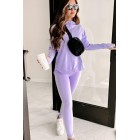 Crunch Time High Waisted Full-Length Leggings (Lavender)