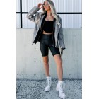 Ahead Of Your Dreams Hooded Blazer (Gray Multi)