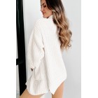 Finding A Happy Medium Chenille Cardigan (Whip Cream)