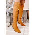 Arisa Faux Suede Over The Knee Boots (Camel)