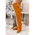 Arisa Faux Suede Over The Knee Boots (Camel)