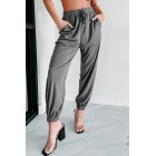 Coffee Runs Crop Tank & Joggers Two-Piece Set (Dark Grey)