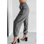 Coffee Runs Crop Tank & Joggers Two-Piece Set (Dark Grey)