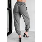 Coffee Runs Crop Tank & Joggers Two-Piece Set (Dark Grey)