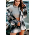 Zephyr Plaid Oversized Shacket (Black)