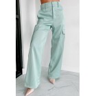 Always Around Satin Cargo Pants (Seafoam)