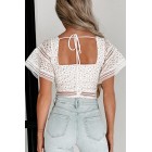 Surely Sweet Floral Short Sleeve Bodysuit (White)